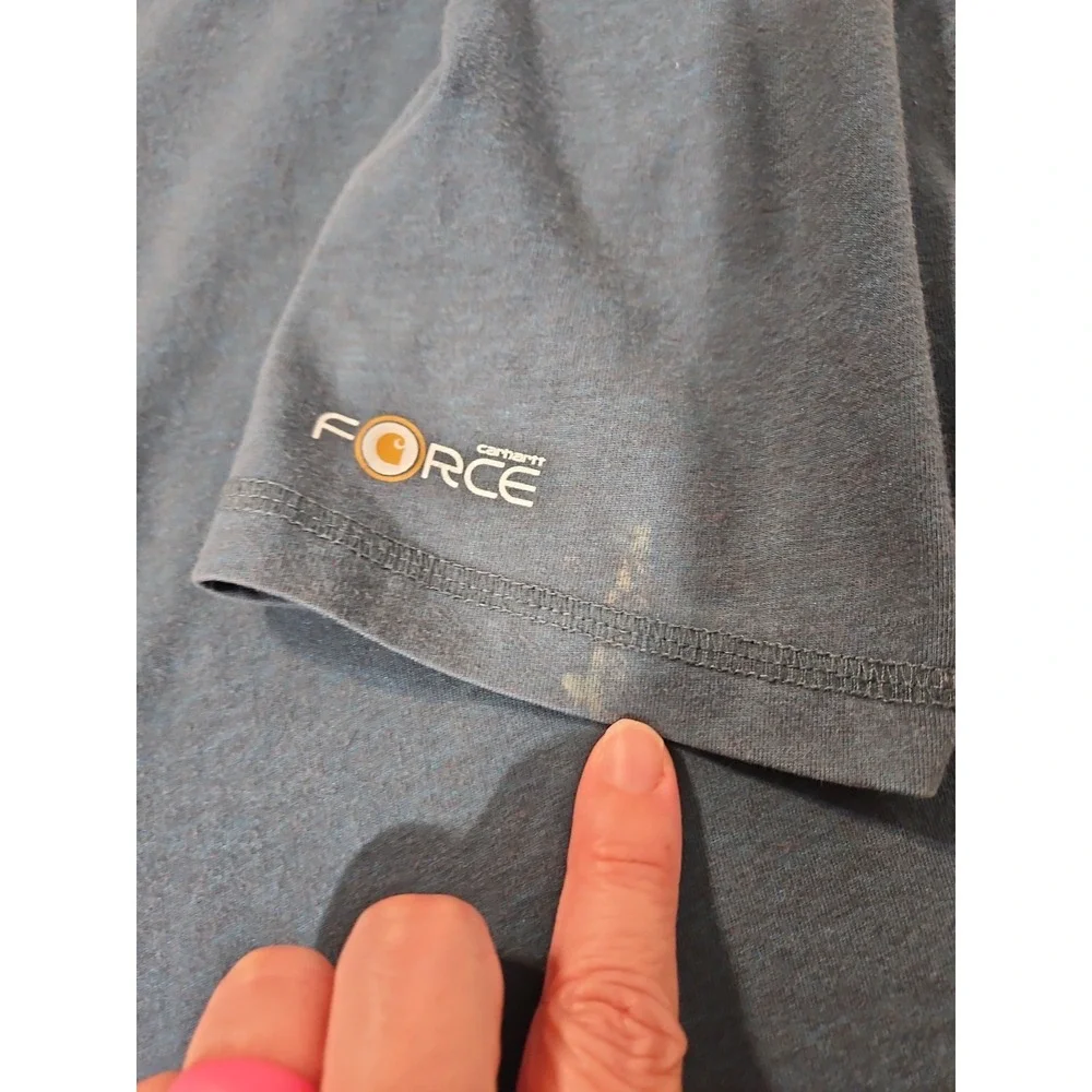 Carhartt Force Relaxed Fit T-Shirt Mens 3XL Blue Long Sleeve Pocket Tee(314